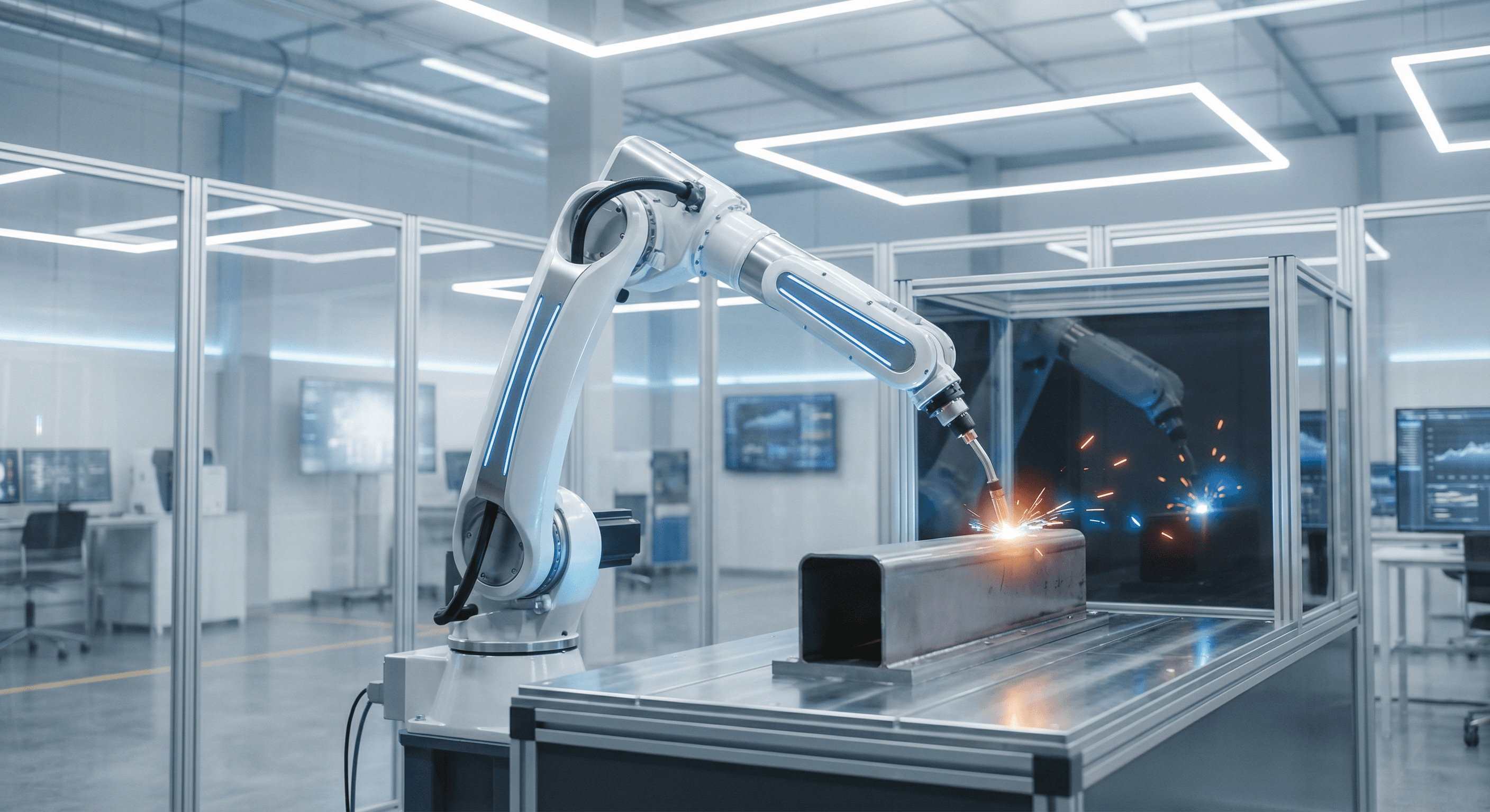 Robotic arm 3D printing steel structure