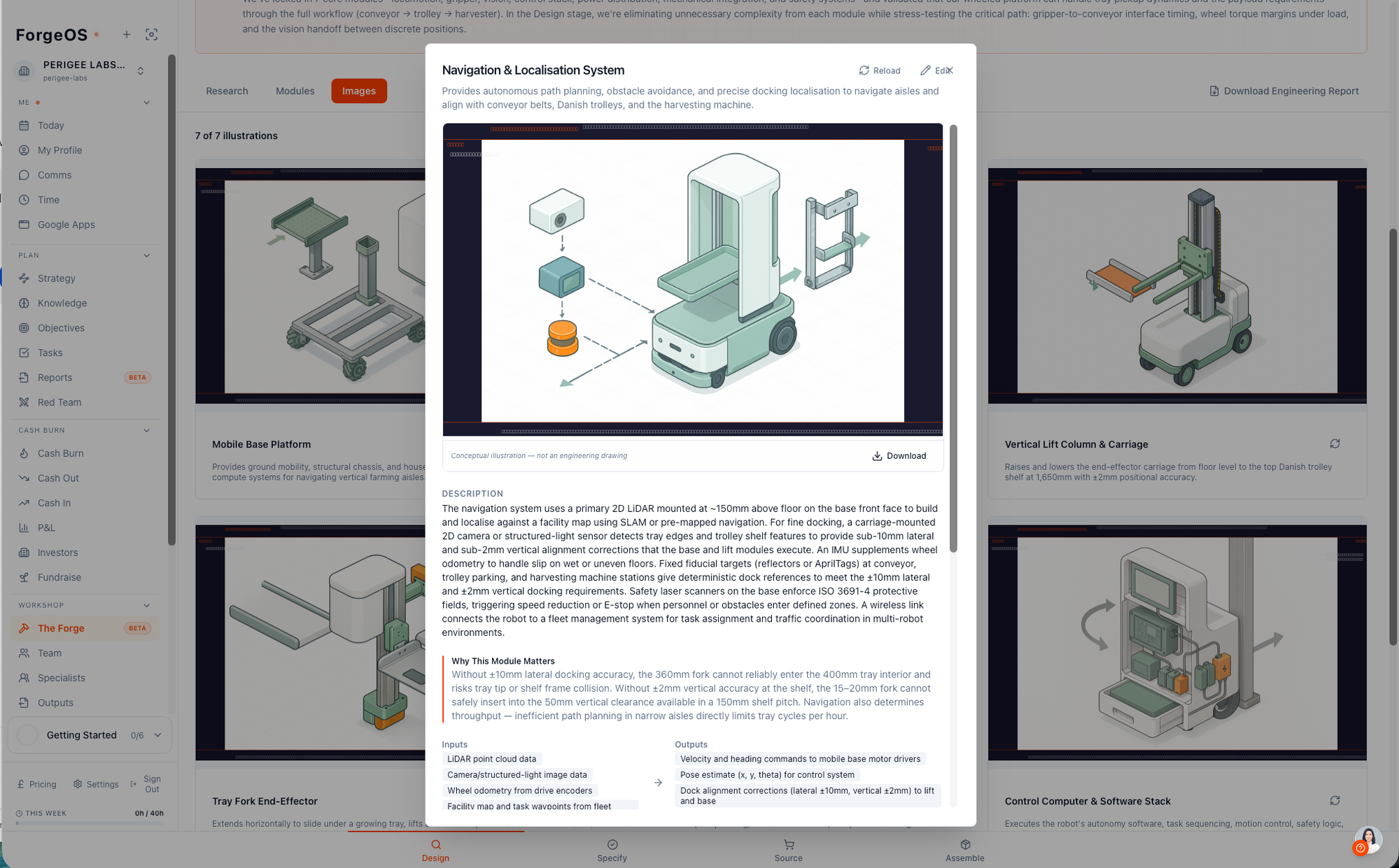 ForgeOS The Forge interface